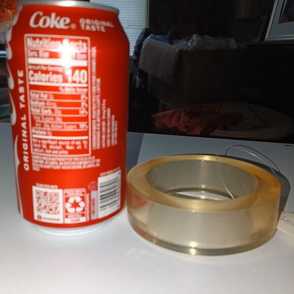 Iris Apfel & Bajalia Clear Apple juice Lucite Chunky Bangle Bracelet - Picture 5 of 5